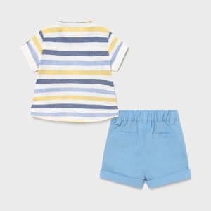 Conjunto pantalón corto y camisa recién nacido niño Art. 21-01217-089