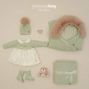 VESTIDO VERDE HOJA FLORES | BABY LEAVES Ref. 1502210 PANGASA BABY