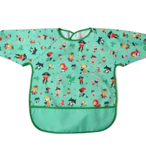 BABERO IMPERMEABLE CON MANGAS VERDE