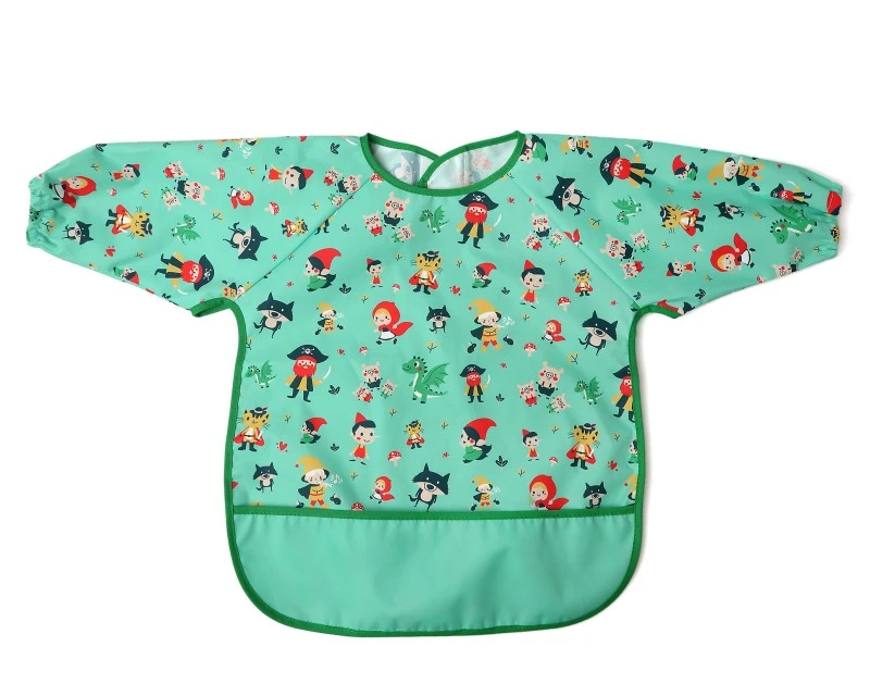 BABERO IMPERMEABLE CON MANGAS VERDE