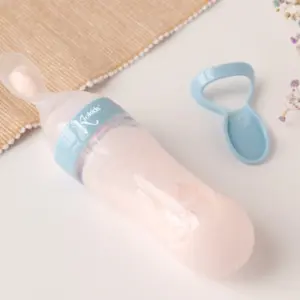 CUCHARA ALIMENTADORA PARA BEBÉS AZUL CLARO