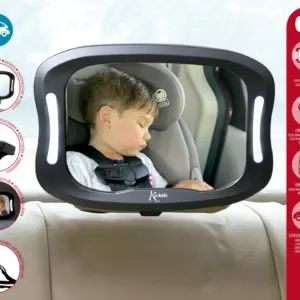 ESPEJO RETROVISOR PARA CONTRAMARCHA CON LED Y CONTROL REMOTO