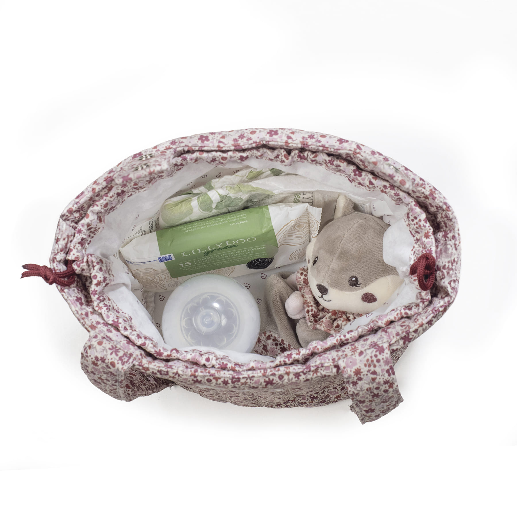 BOLSA BUCKET CHERRY FLORES - Imagen 5